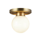 Alora Lighting SF407306BGGO Brushed Gold,Glossy Opal Glass Fiore 6-in Brushed Gold/glossy Opal Glass 1 Light Semi-flush Image 1