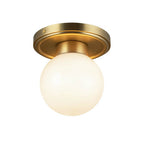 Alora Lighting SF407306BGGO Brushed Gold,Glossy Opal Glass Fiore 6-in Brushed Gold/glossy Opal Glass 1 Light Semi-flush Image 4