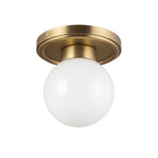 Alora Lighting SF407306BGGO Brushed Gold,Glossy Opal Glass Fiore 6-in Brushed Gold/glossy Opal Glass 1 Light Semi-flush Image 3