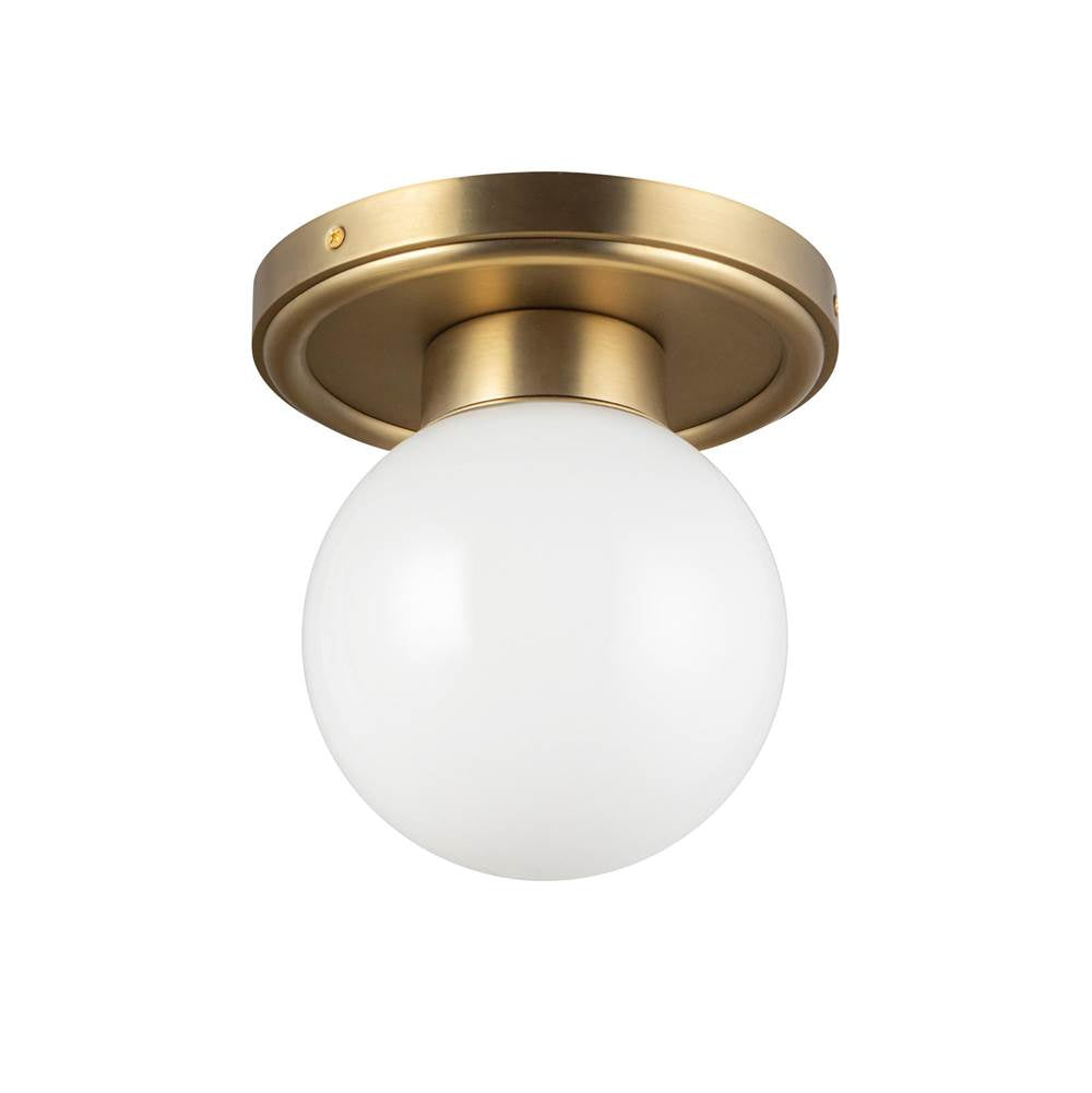 Alora Lighting SF407306BGGO Brushed Gold,Glossy Opal Glass Fiore 6-in Brushed Gold/glossy Opal Glass 1 Light Semi-flush Image 3