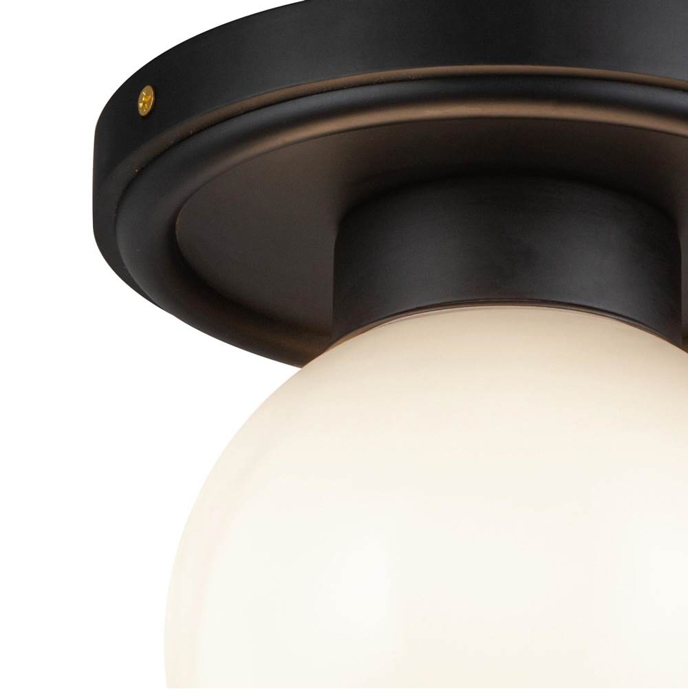 Alora Lighting SF407306MBGO Matte Black,Glossy Opal Glass Fiore 6-in Matte Black/glossy Opal Glass 1 Light Semi-flush Image 2