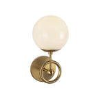 Alora Lighting WV407306BGGO Brushed Gold,Glossy Opal Glass Fiore 6-in Brushed Gold/glossy Opal Glass 1 Light Wall Vanity Image 1