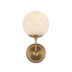 Alora Lighting WV407306BGGO Brushed Gold,Glossy Opal Glass Fiore 6-in Brushed Gold/glossy Opal Glass 1 Light Wall Vanity Image 8