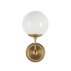 Alora Lighting WV407306BGGO Brushed Gold,Glossy Opal Glass Fiore 6-in Brushed Gold/glossy Opal Glass 1 Light Wall Vanity Image 7