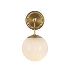 Alora Lighting WV407306BGGO Brushed Gold,Glossy Opal Glass Fiore 6-in Brushed Gold/glossy Opal Glass 1 Light Wall Vanity Image 6