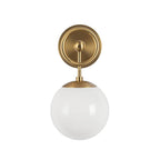 Alora Lighting WV407306BGGO Brushed Gold,Glossy Opal Glass Fiore 6-in Brushed Gold/glossy Opal Glass 1 Light Wall Vanity Image 5