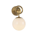 Alora Lighting WV407306BGGO Brushed Gold,Glossy Opal Glass Fiore 6-in Brushed Gold/glossy Opal Glass 1 Light Wall Vanity Image 4