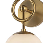 Alora Lighting WV407306BGGO Brushed Gold,Glossy Opal Glass Fiore 6-in Brushed Gold/glossy Opal Glass 1 Light Wall Vanity Image 2