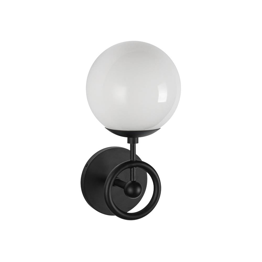 Alora Lighting Fiore 6-in Brushed Gold/glossy Opal Glass 1 Light Wall Vanity