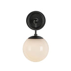 Alora Lighting WV407306MBGO Matte Black,Glossy Opal Glass Fiore 6-in Matte Black/glossy Opal Glass 1 Light Wall Vanity Image 6