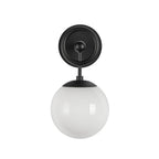 Alora Lighting WV407306MBGO Matte Black,Glossy Opal Glass Fiore 6-in Matte Black/glossy Opal Glass 1 Light Wall Vanity Image 5