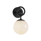Alora Lighting WV407306MBGO Matte Black,Glossy Opal Glass Fiore 6-in Matte Black/glossy Opal Glass 1 Light Wall Vanity Image 4