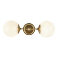 Alora Lighting WV407618BGGO Brushed Gold,Glossy Opal Glass Fiore 18-in Brushed Gold/glossy Opal Glass 2 Lights Wall Vanity Image 1