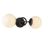 Alora Lighting WV407618MBGO Matte Black,Glossy Opal Glass Fiore 18-in Matte Black/glossy Opal Glass 2 Lights Wall Vanity Image 4