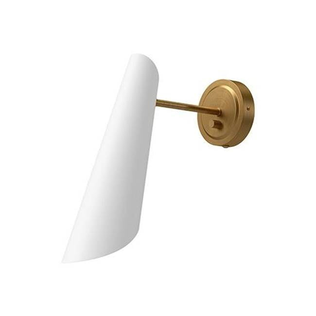 Alora Lighting Gabriel 5-in Aged Gold/matte Black 1 Light Wall/vanity