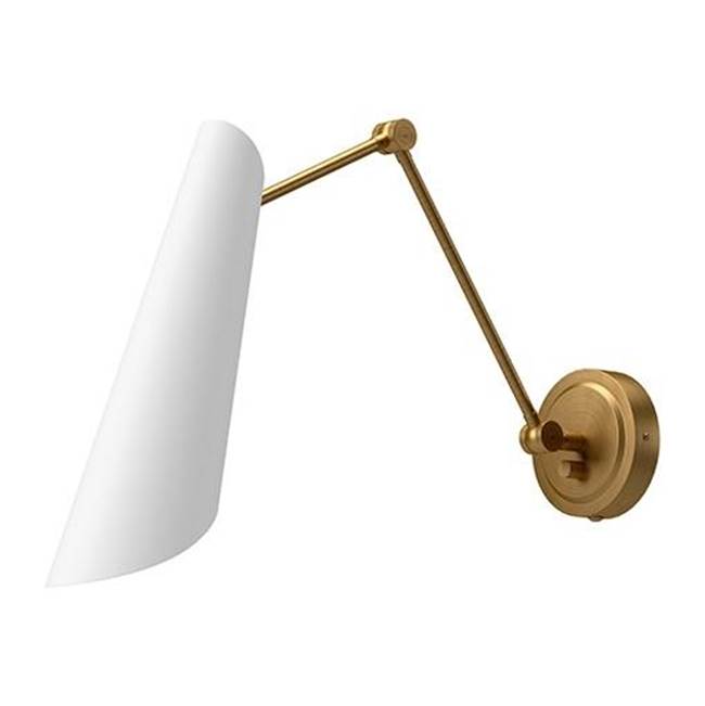 Alora Lighting Gabriel 4-in Aged Gold/matte Black 1 Light Wall/vanity
