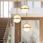 Alora Lighting Globo 3 Head Brushed Gold Led Multi Pendant