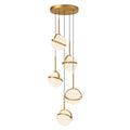 Alora Lighting MP301005BG Brushed Gold Globo 5 Head Brushed Gold Led Multi Pendant Image 1
