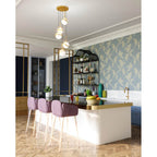 Alora Lighting Globo 5 Head Brushed Gold Led Multi Pendant