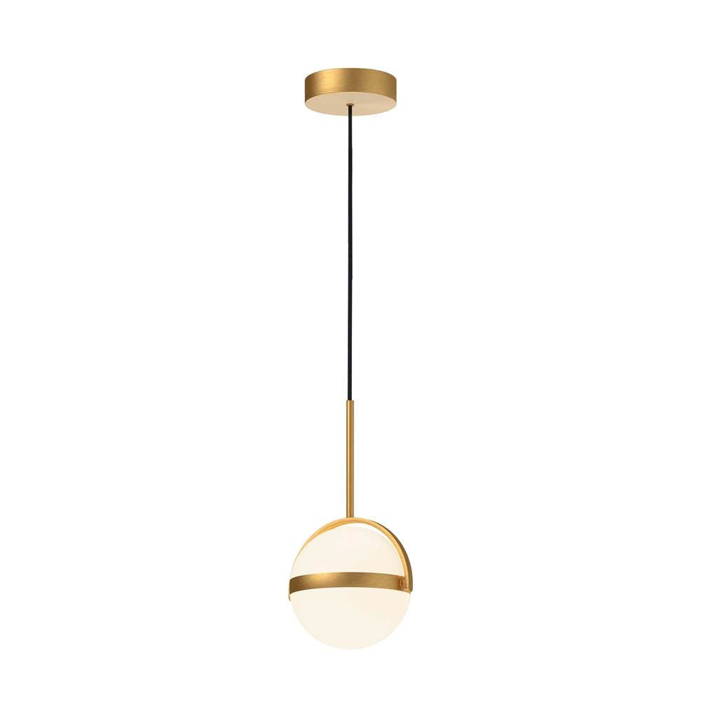 Alora Lighting Globo 7-in Brushed Gold Led Pendant
