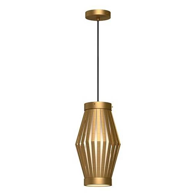 Alora Lighting Hana 9-in Aged Gold/opal Matte Glass 1 Light Pendant