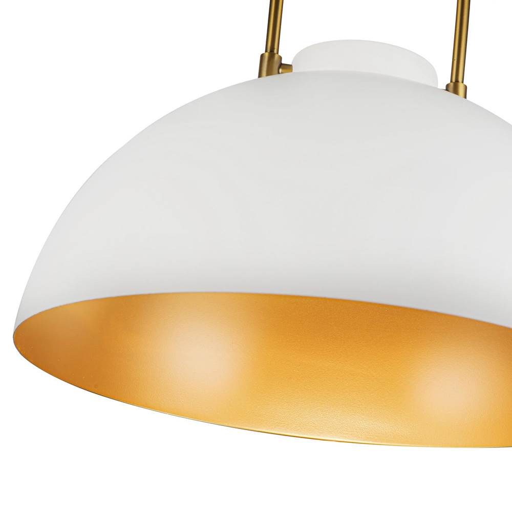 Alora Lighting PD504016WH White Harper 16-in White Socket Pendant Image 3