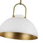 Alora Lighting PD504016WH White Harper 16-in White Socket Pendant Image 2