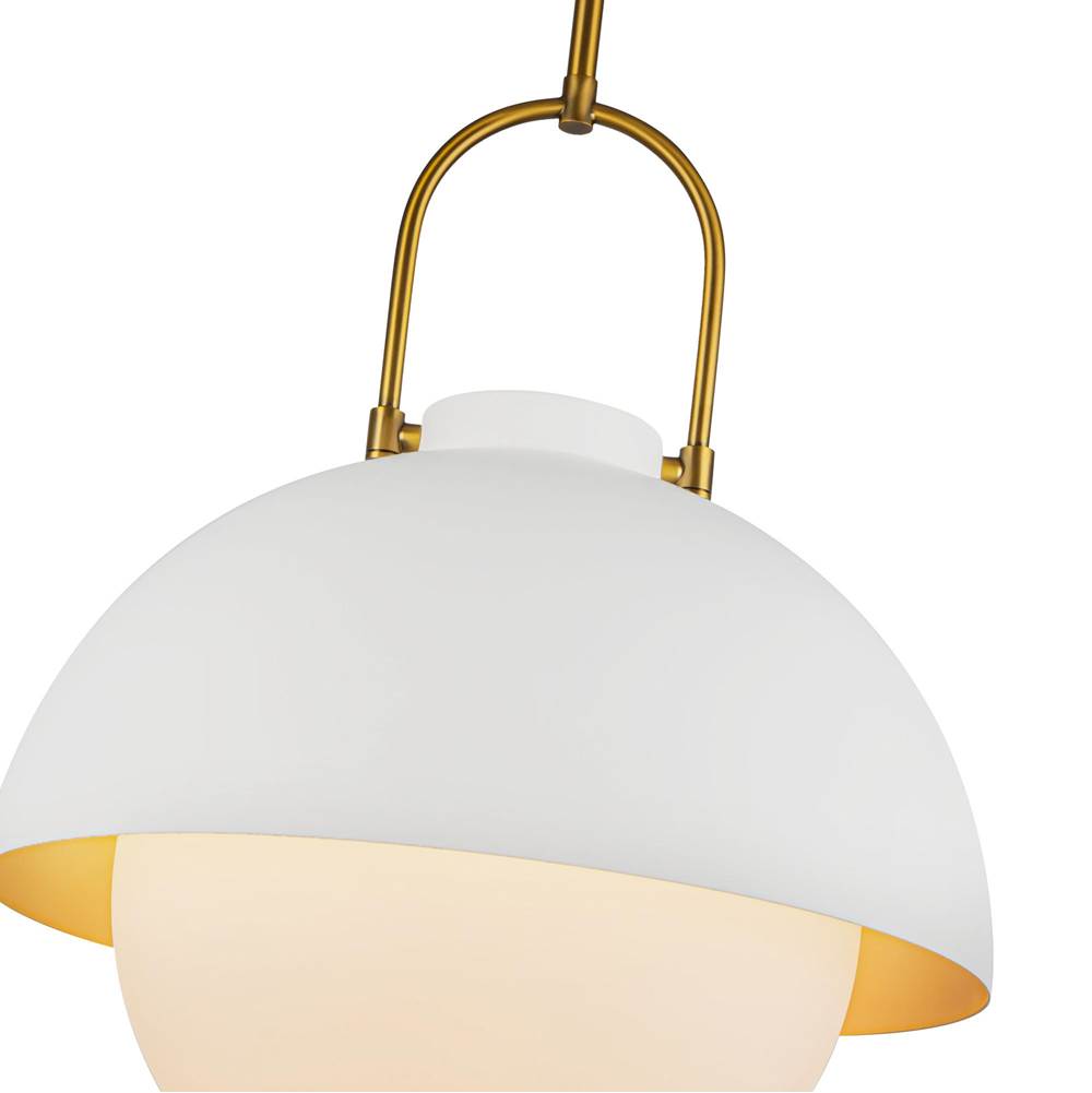 Alora Lighting PD507216WHOP White,Opal Glass Harper 16-in White/opal Glass Socket Pendant Image 3