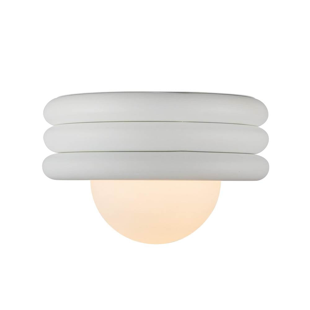 Alora Lighting Harvey 12-in Antique White Socket Semi-flush Mount