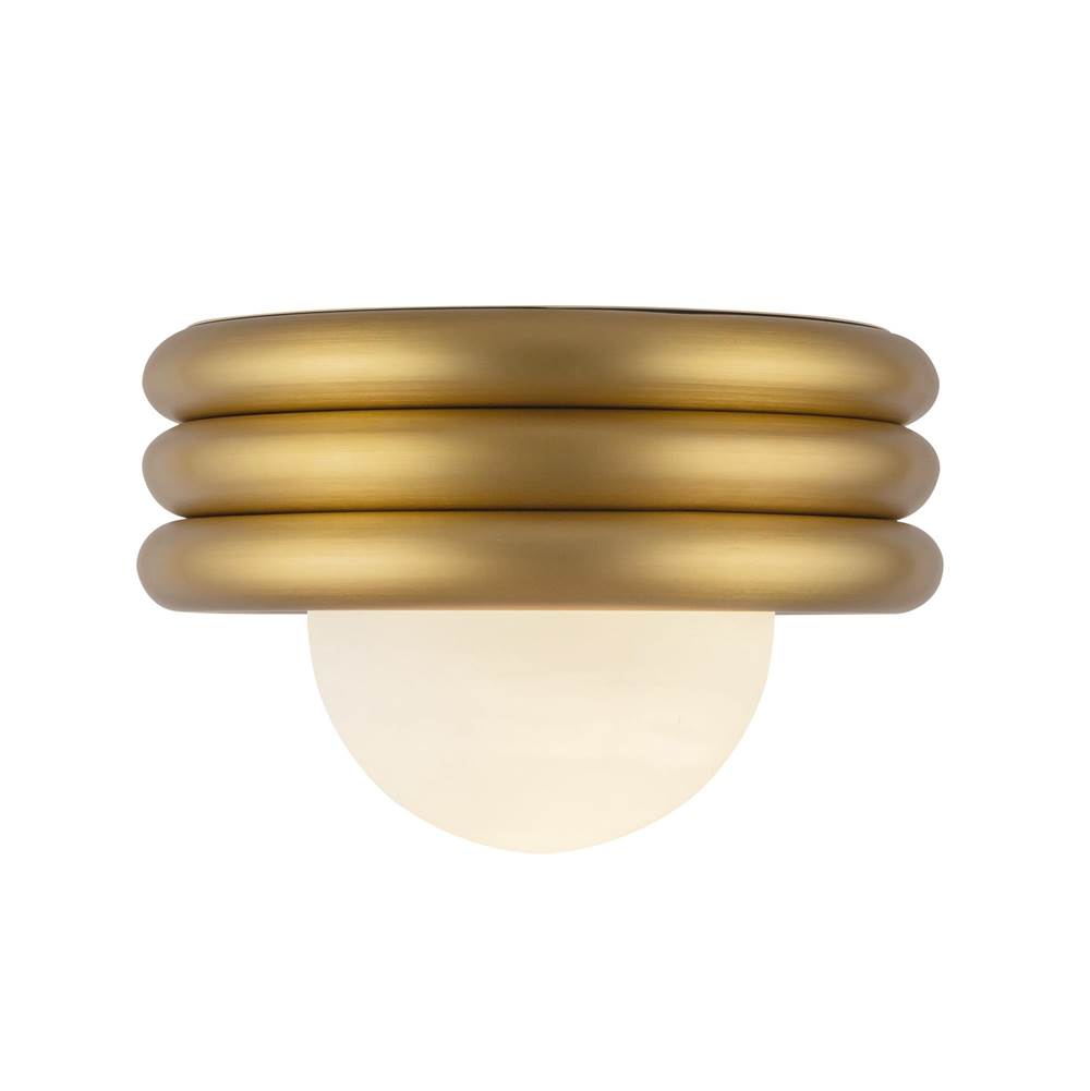 Alora Lighting Harvey 12-in Antique White Socket Semi-flush Mount