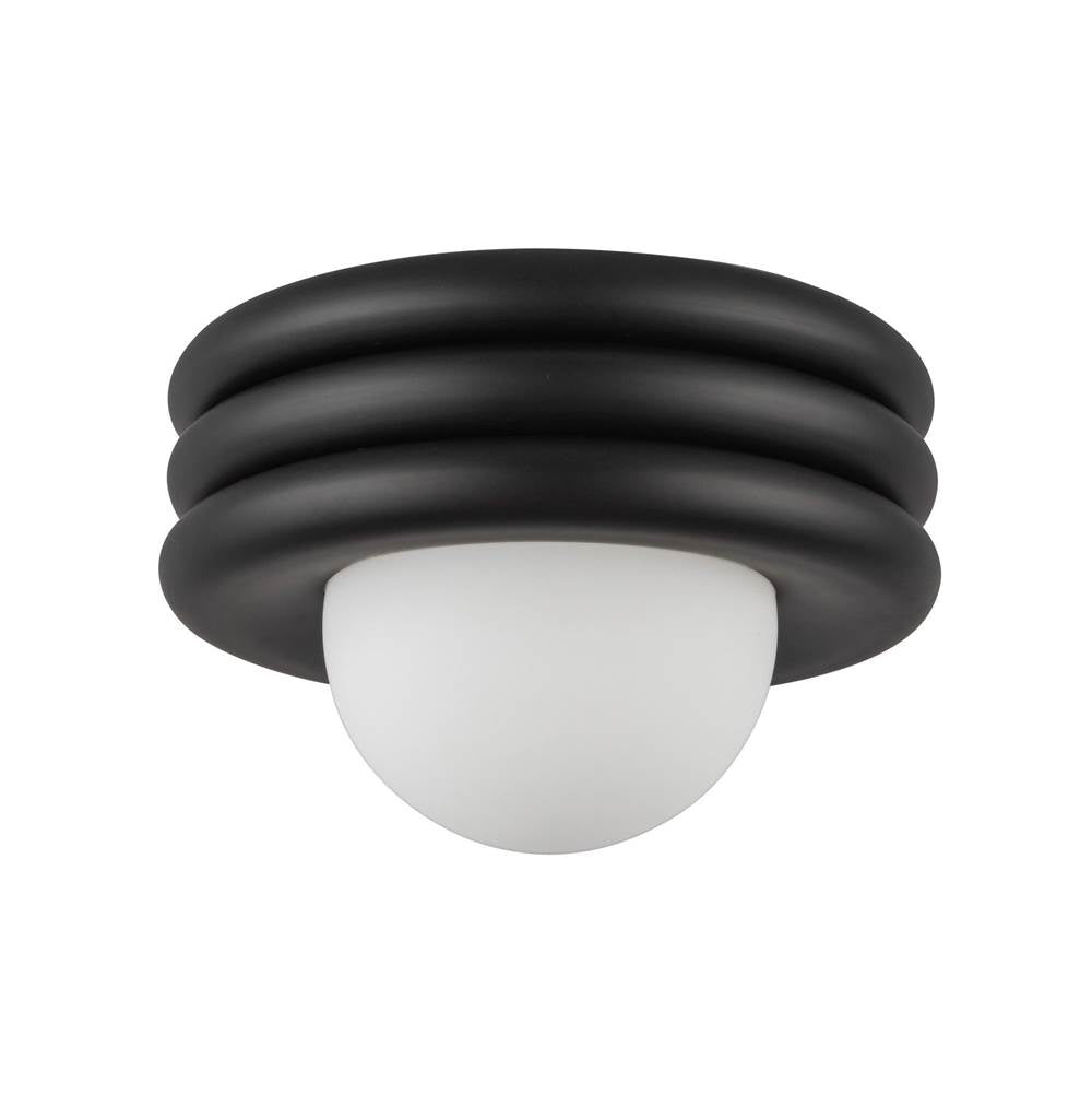 Alora Lighting SF426012MB Matte Black Harvey 12-in Matte Black Socket Semi-flush Mount Image 3