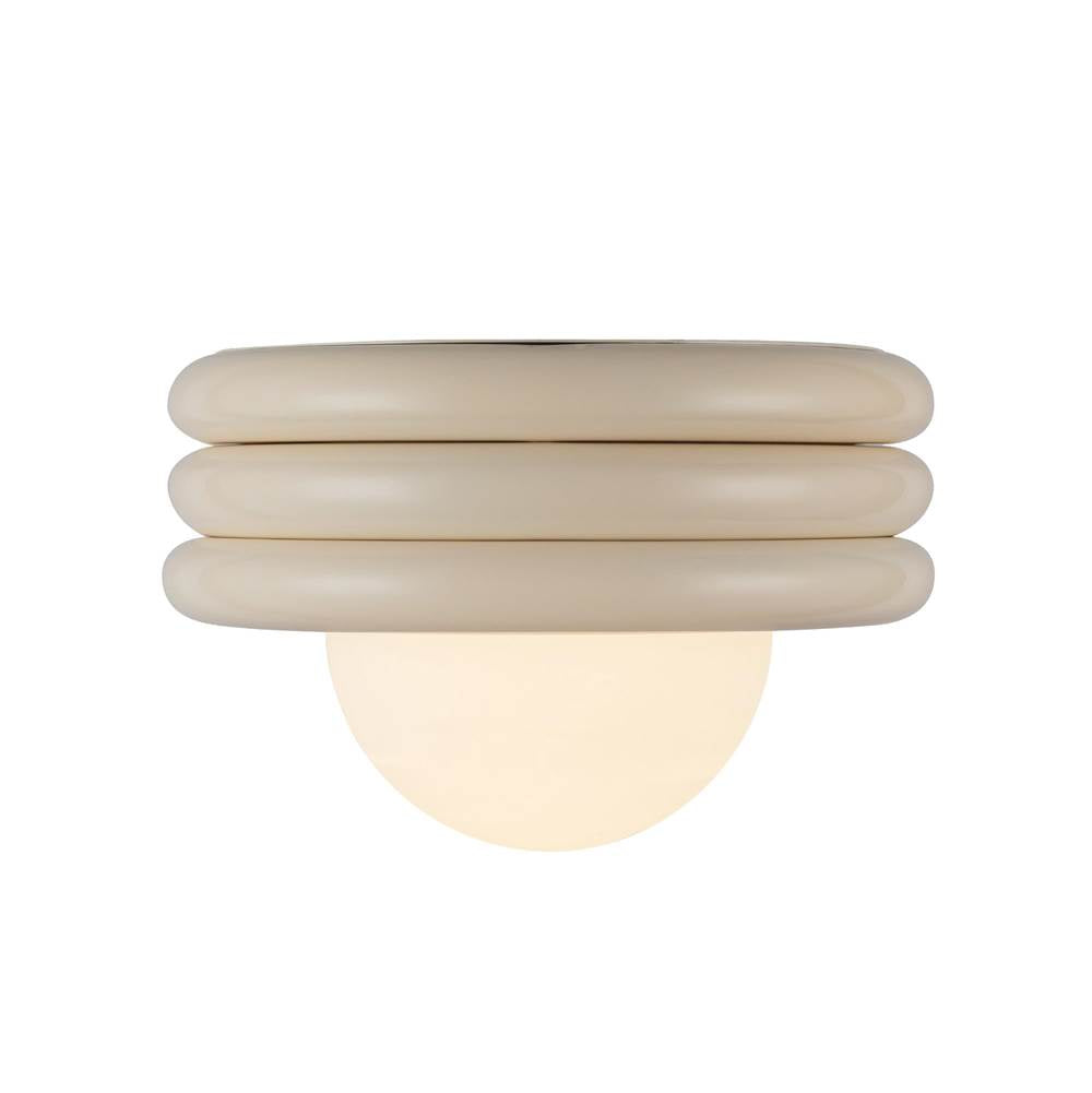 Alora Lighting Harvey 12-in Antique White Socket Semi-flush Mount