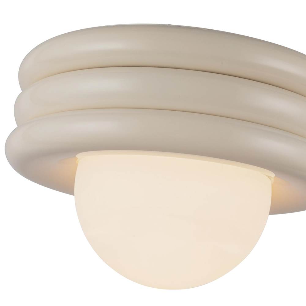Alora Lighting SF426012PW Pearl White Harvey 12-in Pearl White Socket Semi-flush Mount Image 2