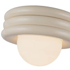 Alora Lighting SF426012PW Pearl White Harvey 12-in Pearl White Socket Semi-flush Mount Image 2