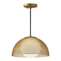 Alora Lighting Haven 12-in Gold/opal Matte Glass 1 Light Pendant