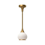 Alora Lighting Hazel 6-in Aged Gold/clear Glass 1 Light Pendant