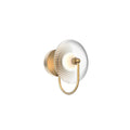 Alora Lighting Hera 9-in Brushed Gold/clear Ribbed Glass Led Wall/vanity