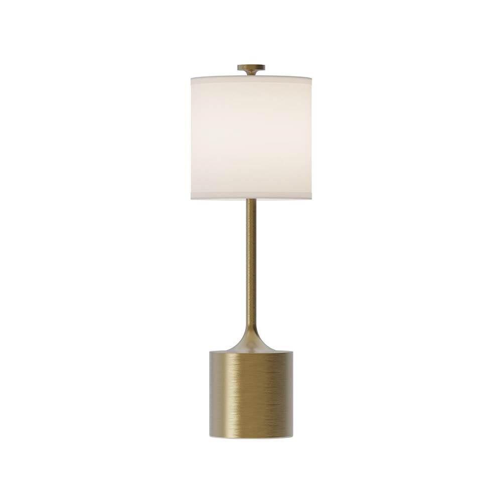 Alora Lighting Issa 26-in Brushed Gold/ivory Linen 1 Light Table Lamp