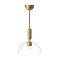 Alora Lighting Jude 12-in Brushed Gold/clear Glass 1 Light Pendant