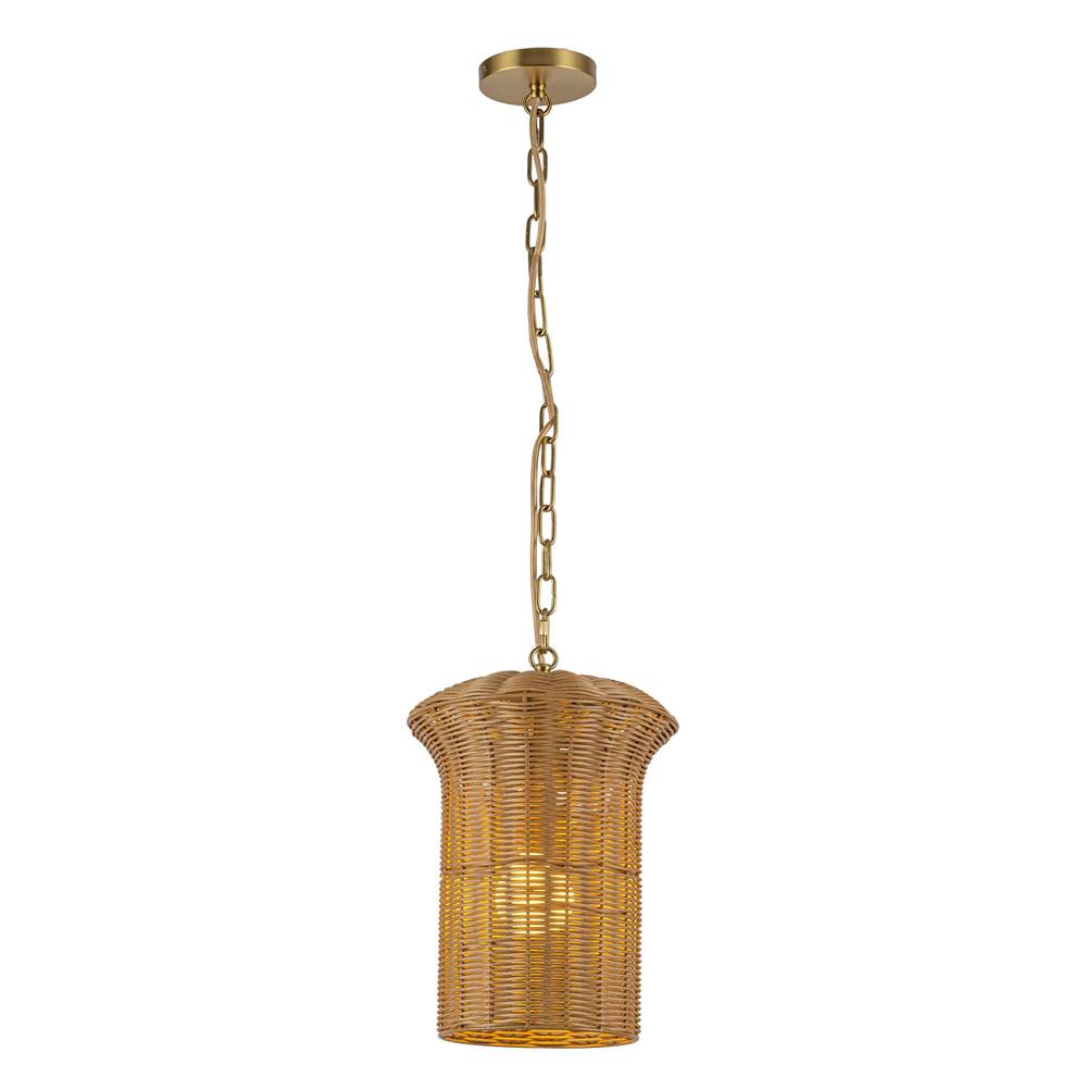 Alora Lighting Kai 11-in Brushed Gold Socket Pendant