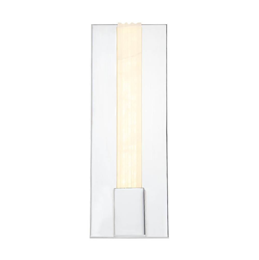 Alora Lighting Kismet 14-in Polished Nickel/alabaster Led Wall/vanity
