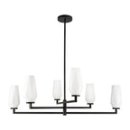 Alora Lighting Krysta 35-in Brushed Gold/opal Glass 6 Lights Chandelier