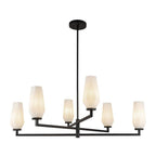Alora Lighting CH424135MBOP Matte Black,Opal Glass Krysta 35-in Matte Black/opal Glass 6 Lights Chandelier Image 5