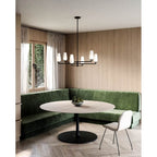Alora Lighting CH424135MBOP Matte Black,Opal Glass Krysta 35-in Matte Black/opal Glass 6 Lights Chandelier Image 2