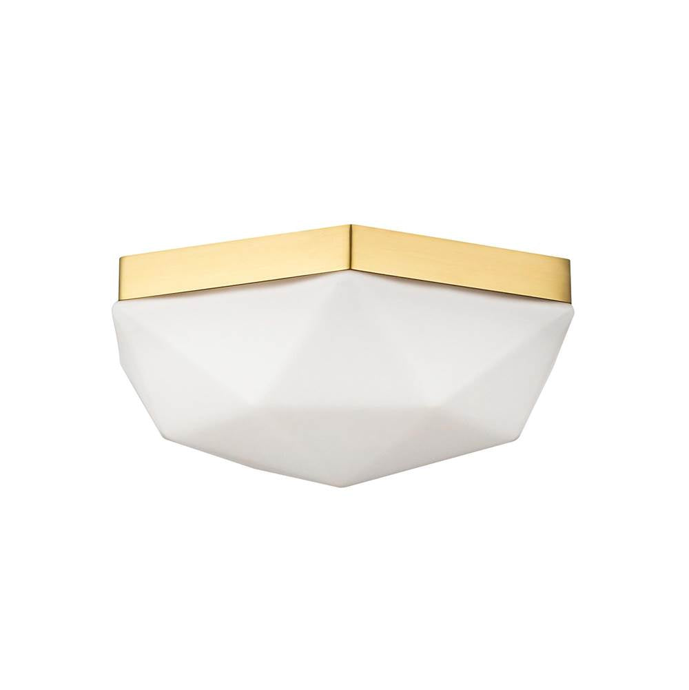 Alora Lighting FM424512BGOP Brushed Gold,Opal Glass Krysta 12-in Brushed Gold/opal Glass 2 Lights Flush Mount Image 3