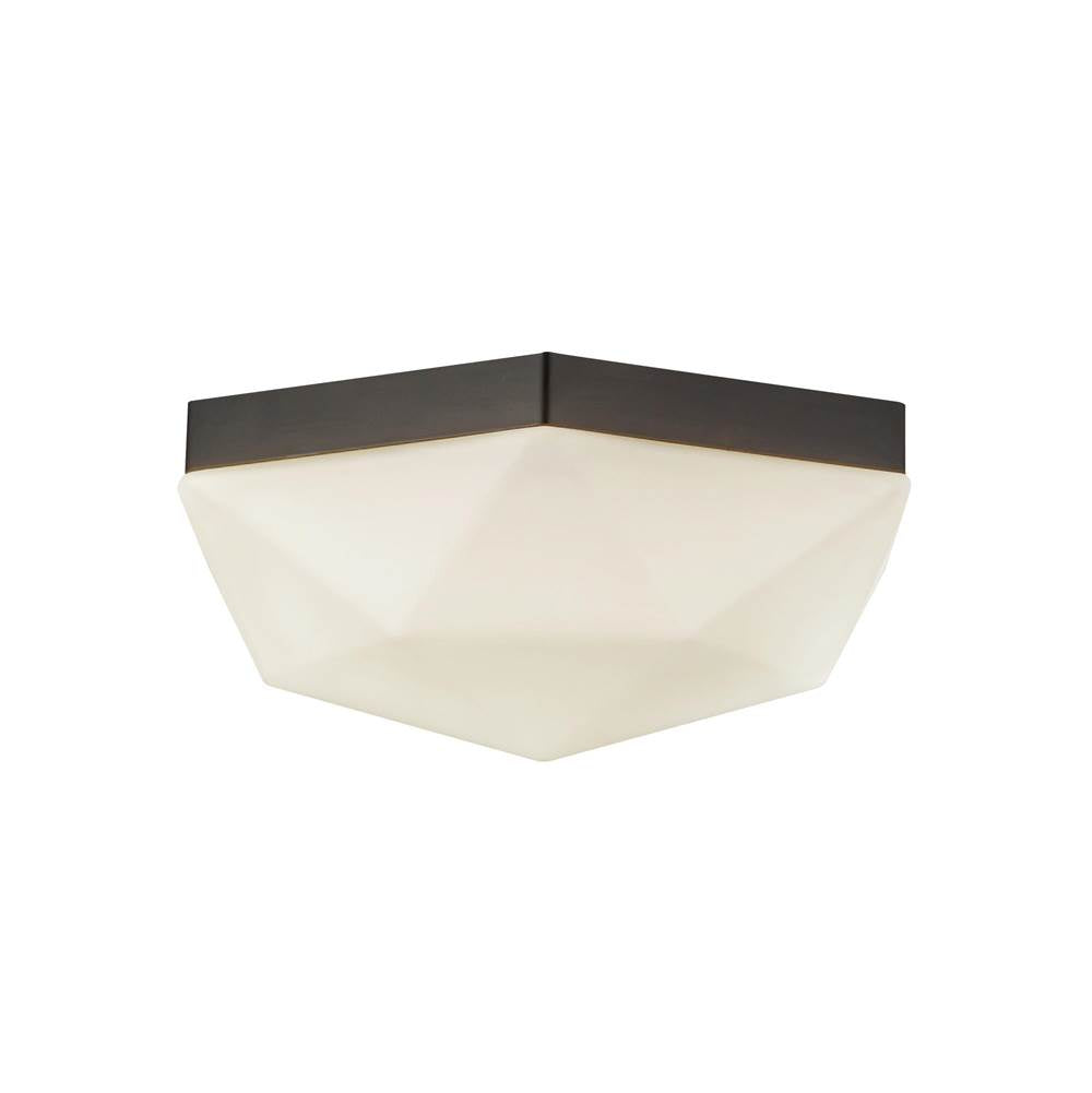 Alora Lighting FM424512MBOP Matte Black,Opal Glass Krysta 12-in Matte Black/opal Glass 2 Lights Flush Mount Image 4