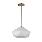 Alora Lighting Krysta 14-in Brushed Gold/opal Glass 1 Light Pendant