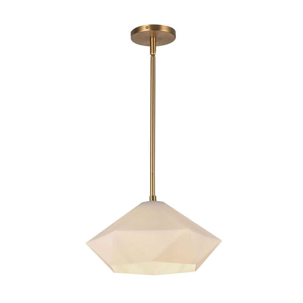 Alora Lighting PD424514BGOP Brushed Gold,Opal Glass Krysta 14-in Brushed Gold/opal Glass 1 Light Pendant Image 4