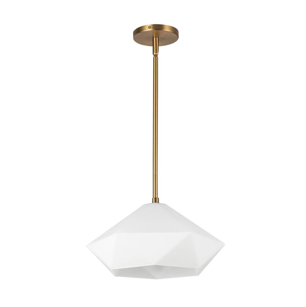 Alora Lighting PD424514BGOP Brushed Gold,Opal Glass Krysta 14-in Brushed Gold/opal Glass 1 Light Pendant Image 3