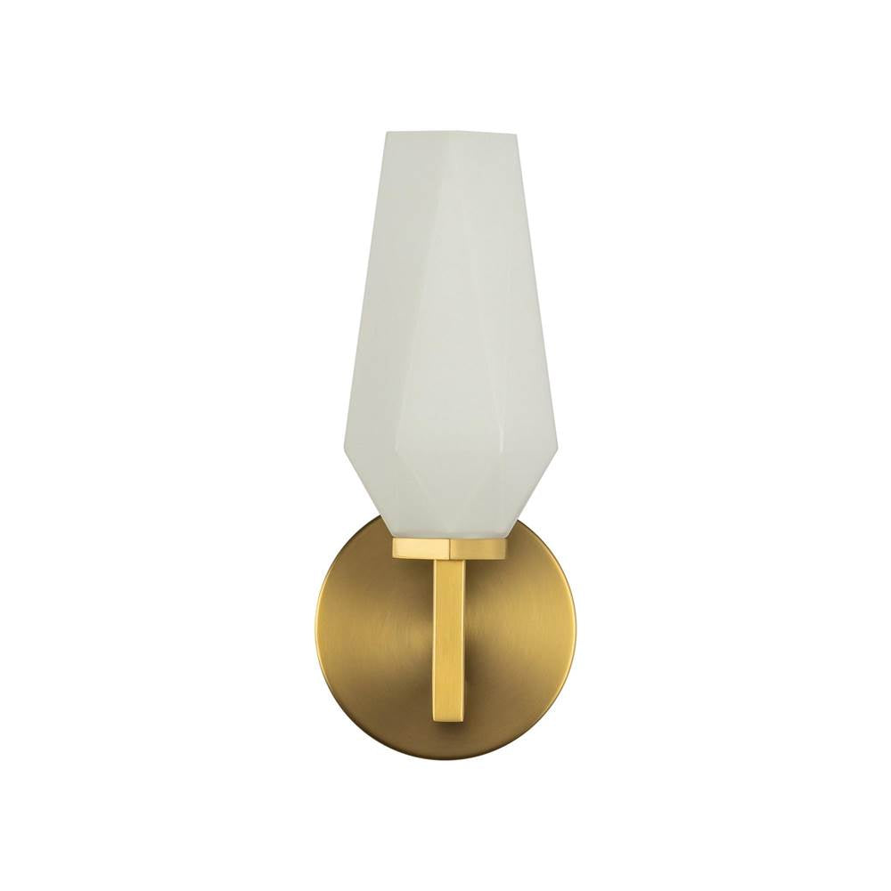 Alora Lighting Krysta 10-in Brushed Gold/opal Glass 1 Light Wall Vanity